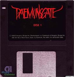 Artwork on the Disc for Daemonsgate on the Microsoft DOS.