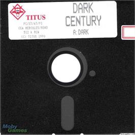 Artwork on the Disc for Dark Century on the Microsoft DOS.