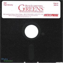 Artwork on the Disc for David Leadbetter's Greens on the Microsoft DOS.