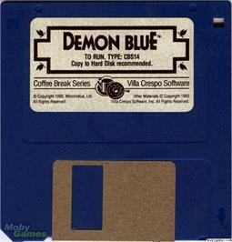 Artwork on the Disc for Demon Blue on the Microsoft DOS.