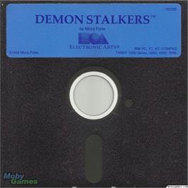 Artwork on the Disc for Demon Stalkers on the Microsoft DOS.