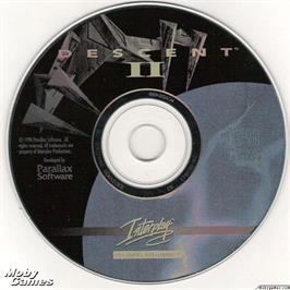 Artwork on the Disc for Descent II on the Microsoft DOS.