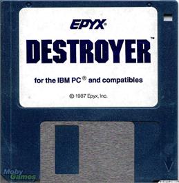 Artwork on the Disc for Destroyer on the Microsoft DOS.