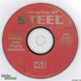 Artwork on the Disc for Disciples of Steel on the Microsoft DOS.