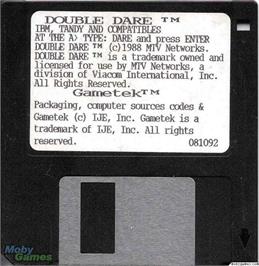 Artwork on the Disc for Double Dare on the Microsoft DOS.