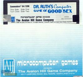 Artwork on the Disc for Dr. Ruth's Computer Game of Good Sex on the Microsoft DOS.