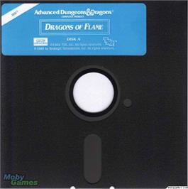Artwork on the Disc for Dragons of Flame on the Microsoft DOS.