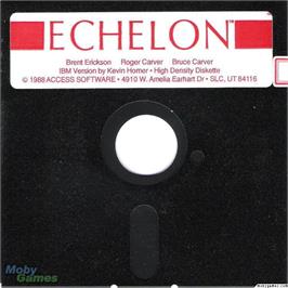 Artwork on the Disc for Echelon on the Microsoft DOS.