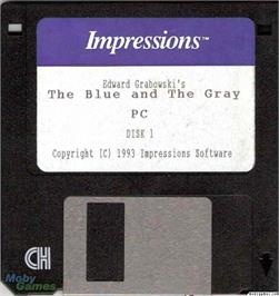 Artwork on the Disc for Edward Grabowski's The Blue & The Gray on the Microsoft DOS.