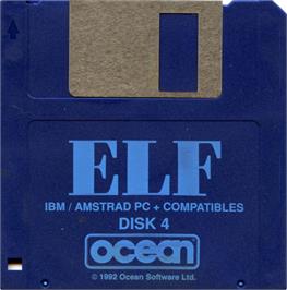 Artwork on the Disc for Elf on the Microsoft DOS.