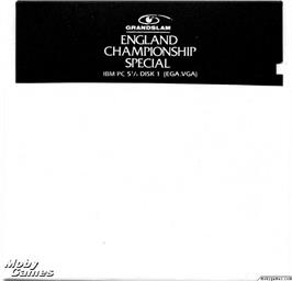 Artwork on the Disc for England Championship Special on the Microsoft DOS.