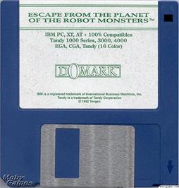 Artwork on the Disc for Escape from the Planet of the Robot Monsters on the Microsoft DOS.