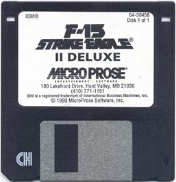 Artwork on the Disc for F-15 Strike Eagle II on the Microsoft DOS.