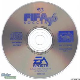 Artwork on the Disc for FIFA Soccer 96 on the Microsoft DOS.