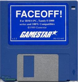 Artwork on the Disc for Face Off! on the Microsoft DOS.