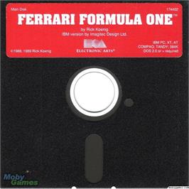 Artwork on the Disc for Ferrari Formula One on the Microsoft DOS.
