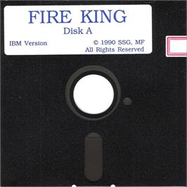Artwork on the Disc for Fire King on the Microsoft DOS.