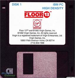 Artwork on the Disc for Floor 13 on the Microsoft DOS.
