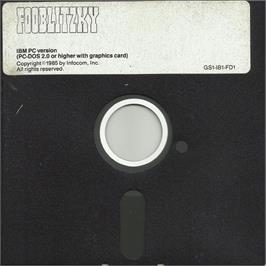 Artwork on the Disc for Fooblitzky on the Microsoft DOS.