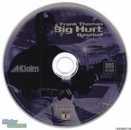 Artwork on the Disc for Frank Thomas Big Hurt Baseball on the Microsoft DOS.