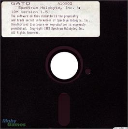 Artwork on the Disc for GATO on the Microsoft DOS.