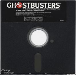 Artwork on the Disc for Ghostbusters on the Microsoft DOS.