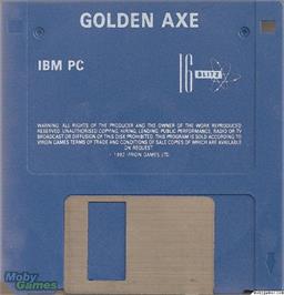 Artwork on the Disc for Golden Axe on the Microsoft DOS.