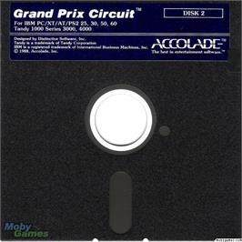 Artwork on the Disc for Grand Prix Circuit on the Microsoft DOS.