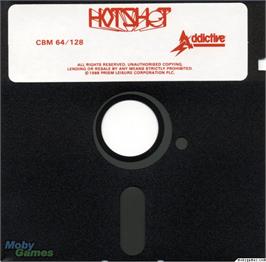 Artwork on the Disc for Hotshot on the Microsoft DOS.