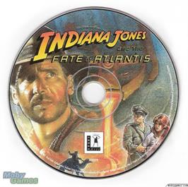 Artwork on the Disc for Indiana Jones and the Fate of Atlantis on the Microsoft DOS.