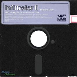 Artwork on the Disc for Infiltrator II on the Microsoft DOS.