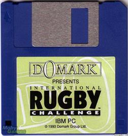 Artwork on the Disc for International Rugby Challenge on the Microsoft DOS.