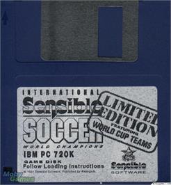 Artwork on the Disc for International Sensible Soccer on the Microsoft DOS.