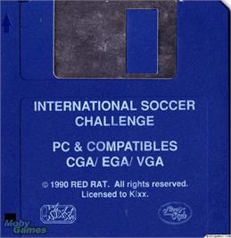 Artwork on the Disc for International Soccer Challenge on the Microsoft DOS.