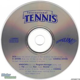 Artwork on the Disc for International Tennis on the Microsoft DOS.