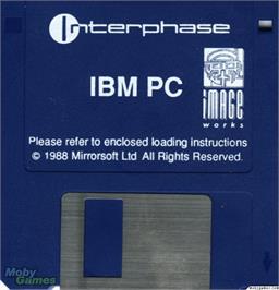 Artwork on the Disc for Interphase on the Microsoft DOS.