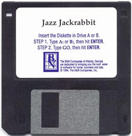 Artwork on the Disc for Jazz Jackrabbit on the Microsoft DOS.