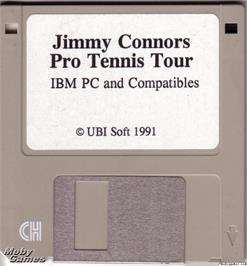 Artwork on the Disc for Jimmy Connors Pro Tennis Tour on the Microsoft DOS.