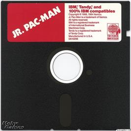 Artwork on the Disc for Jr. Pac-Man on the Microsoft DOS.