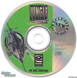 Artwork on the Disc for Jungle Strike on the Microsoft DOS.