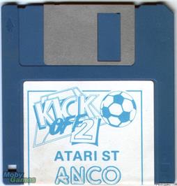 Artwork on the Disc for Kick Off 2 on the Microsoft DOS.