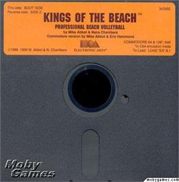Artwork on the Disc for Kings of the Beach on the Microsoft DOS.