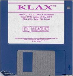 Artwork on the Disc for Klax on the Microsoft DOS.