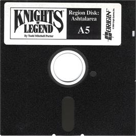 Artwork on the Disc for Knights of Legend on the Microsoft DOS.