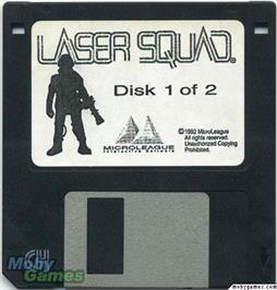 Artwork on the Disc for Laser Squad on the Microsoft DOS.