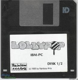 Artwork on the Disc for Lollypop on the Microsoft DOS.