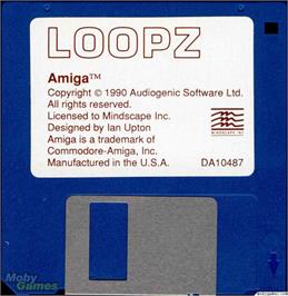Artwork on the Disc for Loopz on the Microsoft DOS.