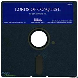 Artwork on the Disc for Lords of Conquest on the Microsoft DOS.