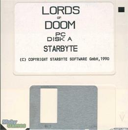 Artwork on the Disc for Lords of Doom on the Microsoft DOS.