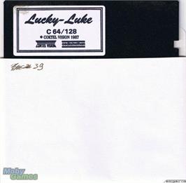 Artwork on the Disc for Lucky Luke on the Microsoft DOS.